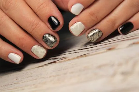 Manicure design nails Stock Photos