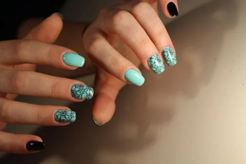 Manicure design nails Stock Photos