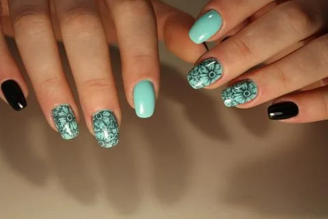 Manicure design nails Stock Photos