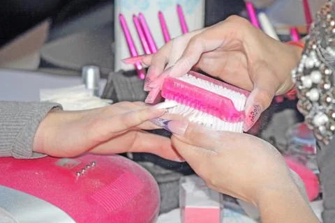Manicure fingernails Stock Photos
