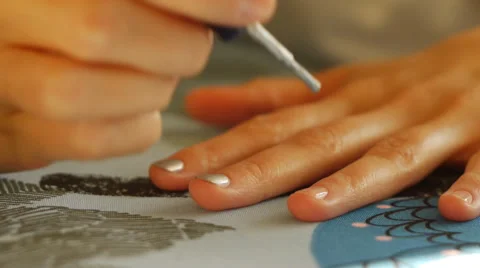 Manicure at home Stock Footage 61398433