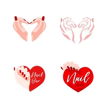 Manicure Logo Set Stock Illustration
