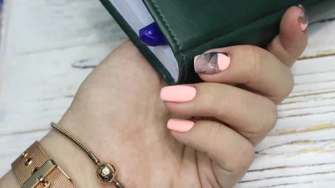 Manicure with long nails Stock Photos
