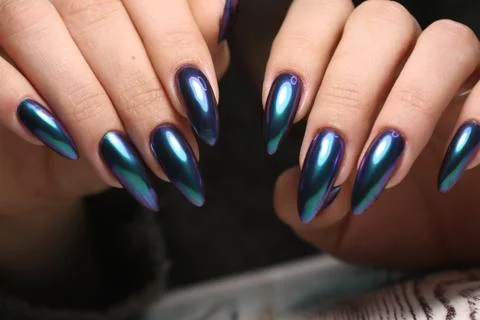 Manicure with long nails Stock Photos