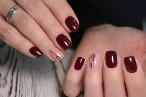 Manicure with long nails Stock Photos