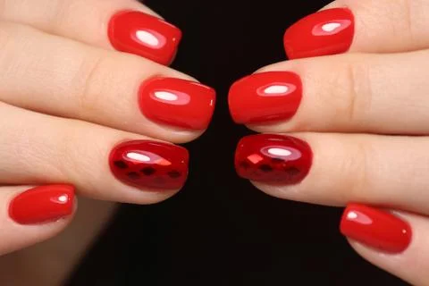 Manicure with long nails Stock Photos