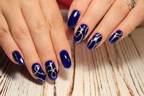 Manicure with long nails Stock Photos