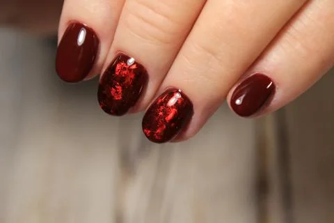 Manicure with long nails Stock Photos