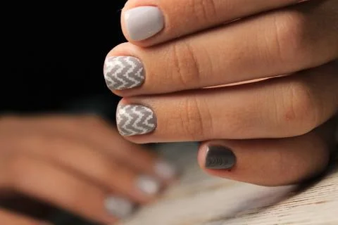 Manicure with long nails Stock Photos