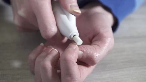 Manicure machine close up macro Video stock 83918142