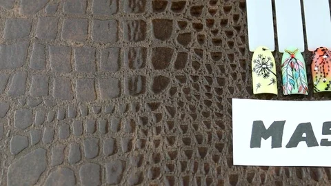 The manicure made by the master Stock Footage 85456979