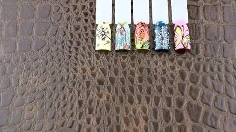 The manicure made by the professional Stock Footage 85456989