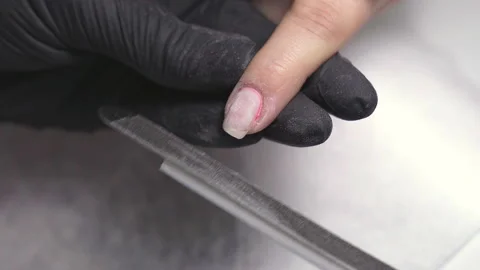 The manicure master makes nails Stock Footage 197962499