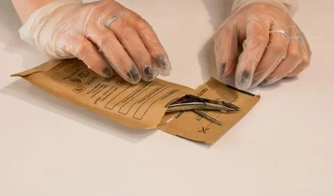 Manicure master, work. working materials Stock Photos