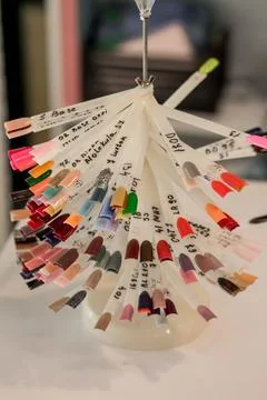 Manicure master, work. working materials Stock Photos