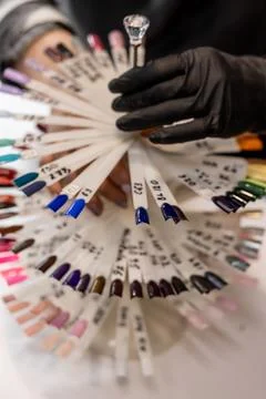 Manicure master, work. working materials Stock Photos