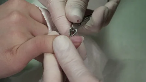 Manicure master working with a cuticula Stock Footage 73425212