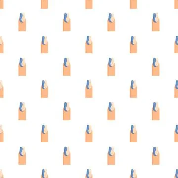 Manicure nail art seamless pattern design Stock Illustration