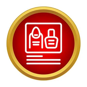 Manicure nail care display screen icon Stock Illustration