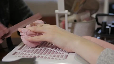 Manicure Nail Care Stock Footage 145347886