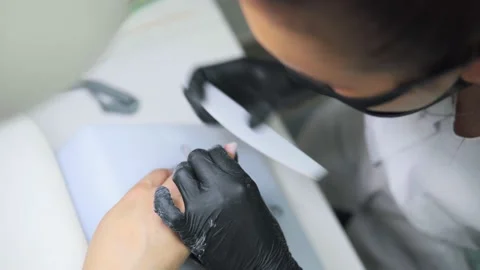 Manicure with a nail file Stock-Footage 131038840