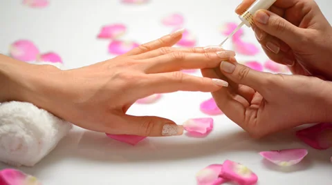 Manicure. Nail polish Stock Footage 37111207
