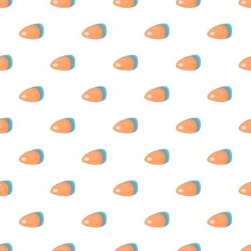 Manicure nails seamless pattern on white background Illustrazione stock