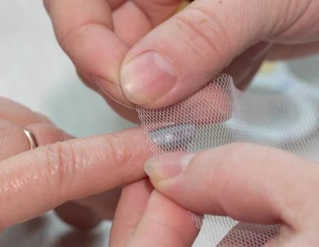 Manicure in process.closeup Stock Photos