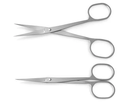 Manicure scissors closed and opened Manicure scissors closed and opened Co... Stock Photos