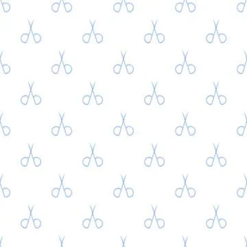 Manicure scissors tool seamless pattern design background Ilustração Stock