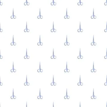 Manicure scissors tool seamless repeating pattern background イラスト素材