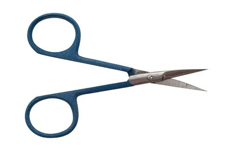 Manicure scissors on a white background close-up. Beauty and fashion. Nail Stock Photos