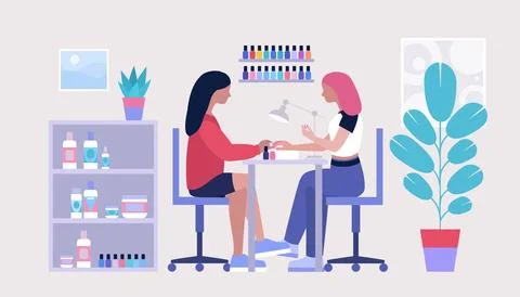Manicure service Stock Illustration