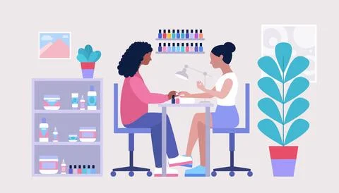 Manicure service Stock Illustration