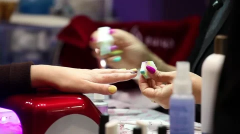 Manicure in spa salon Stock Footage 51924554