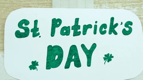 Manicure by a St. Patrick's Day Stock Footage 85842774