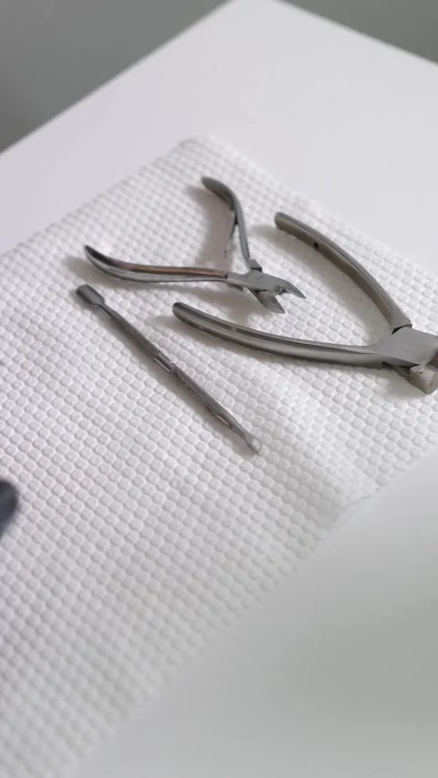 Manicure Tools Placement: Neat and Organized Stock Footage 260439161