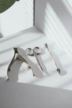 Manicure tools in sunlight Stock Photos