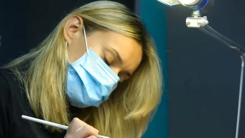 Manicure for woman Stock Footage