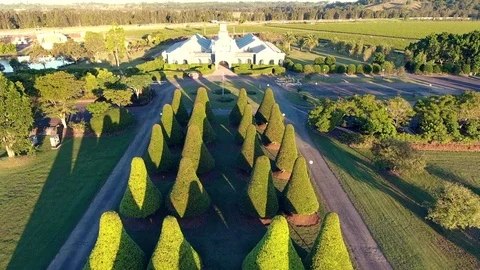 Manicured garden of crematory Video stock 75434459