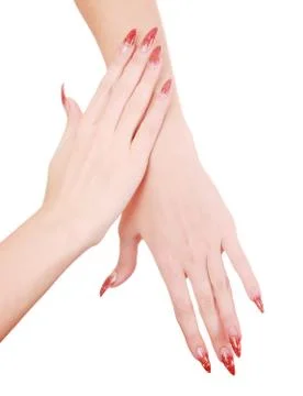 Manicured hands Stock Photos
