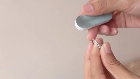 Manicuring nails with a white background Stock Footage 146255333