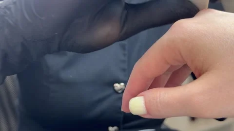Manicurist filing fingernail of client close up Stock-Footage 337128361