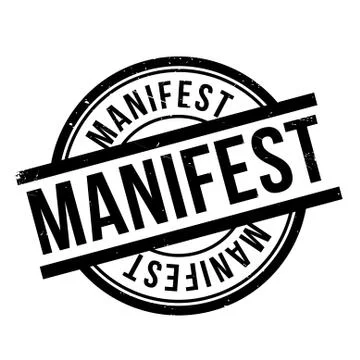 Manifest rubber stamp Stockillustratie