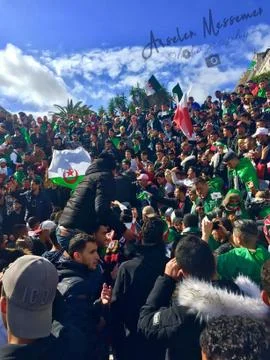 Manifestation of Algerian people's Stock Photos