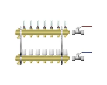 Manifold for heating with vents. Illustrazione stock