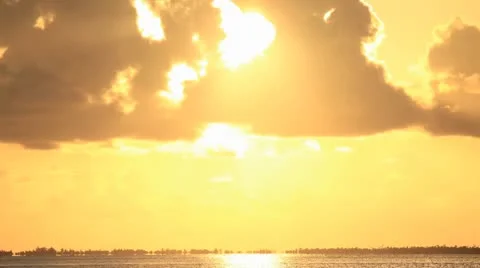 Manihi Sunset Time Lapse Stock Footage 8952889
