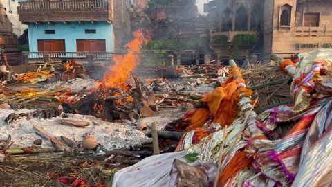 Manikarnika Ghat Stock Footage 284495069