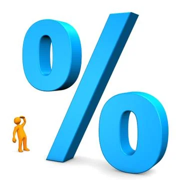 Manikin big interest Stock Illustration