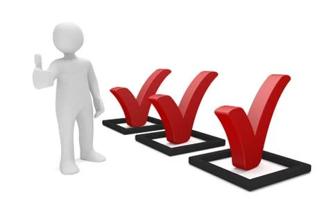 Manikin Checklist Ok Stock Illustration